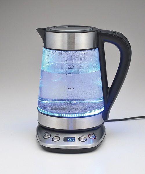 SUSTIA 温度調整ガラス電気ケトル 1.7L SUS-02(1001952)