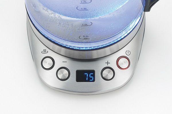 SUSTIA 温度調整ガラス電気ケトル 1.7L SUS-02(1001952)