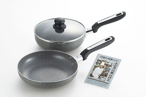 たいめいけん IH対応フライパン＆フタ付ディープパン 24cm＆22cm TM-115R(0001016)