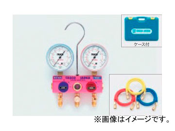 タスコジャパン ボールバルブ式ゲージマニホールドキット TA122G-1