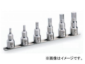 トネ/TONE 12.7mm（1/2”） SUSヘキサゴンソケットセット（ホルダー付） 6点 品番：SHH406