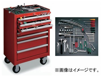 トネ/TONE ツールキャビネットセット マットブラック 全70点 品番：TCA910BK