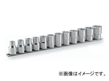 トネ/TONE 12.7mm（1/2”） ソケットセット（6角・ホルダー付） 12点 品番：HS412