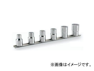 トネ/TONE 12.7mm（1/2”） ソケットセット（12角・ホルダー付） 6点 品番：HD406