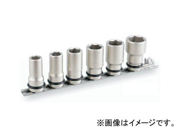 トネ/TONE 12.7mm（1/2”） インパクト用ロングソケットセット（ホルダー付） 6点 品番：HNV406L