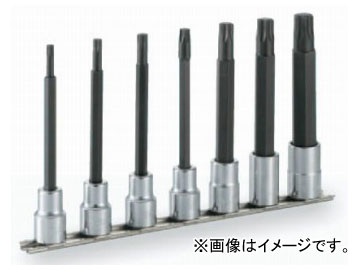 トネ/TONE 12.7mm（1/2”） ロングトルクスソケットセット（強力タイプ・ホルダー付） 7点 品番：HTX407L