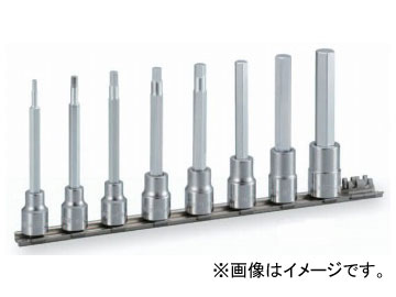トネ/TONE 9.5mm（3/8”） ロングヘキサゴンソケットセット（ホルダー付） 8点 品番：HH308L