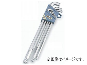 トネ/TONE 首下ショートロングボールポイントL形レンチセット 9点 品番：BL900S