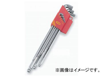 トネ/TONE 首下ショートロングボールポイントL形レンチセット 9点 品番：BLB900S