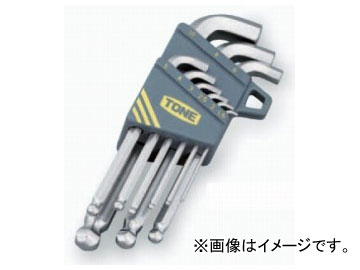 トネ/TONE 首下ショートボールポイントL形レンチセット 9点 品番：BS900S