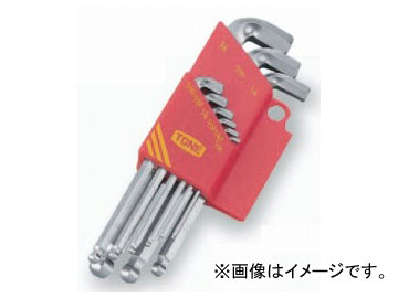 トネ/TONE 首下ショートボールポイントL形レンチセット 9点 品番：BSB900S