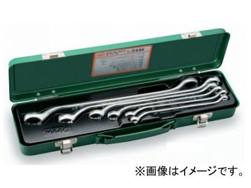 トネ/TONE ロングメカニックめがねレンチセット(45°×10°) 6点 品番:M446の通販は