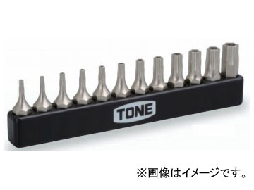 トネ/TONE T型トルクスビットセット（いじり防止タイプ） 12点 品番：BTTH12S