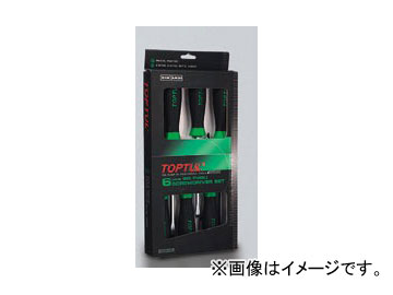 トップトゥル/TOPTUL 樹脂柄 貫通ドライバー 6pcs SET GAAE0605