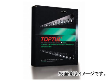 トップトゥル/TOPTUL コンビネーションレンチ15° 10本組SET GAAE1210