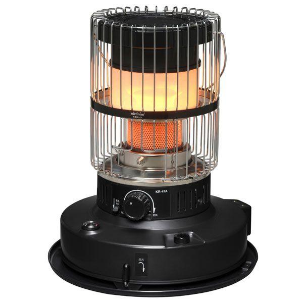 トヨトミ 対流形石油ストーブ ブラック ダブルクリーンタイプ 木造12畳/コンクリート17畳まで レトロなデザインの対流形ストーブ KR-47A(B)