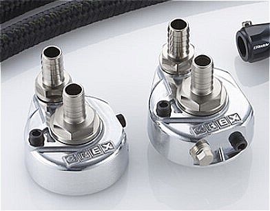 トラスト：オイルクーラー用オイルブロック STD ASSY 3/4X16UNF AN12