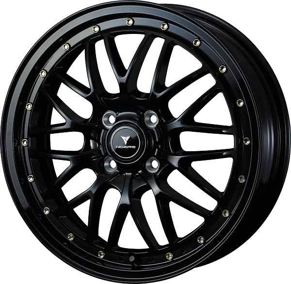 NOVARIS ASSET M1 ホイール BLACK/RIM POLISH 16インチ×5.0J ＋45 4H100 入数：1台分(4本) 41081