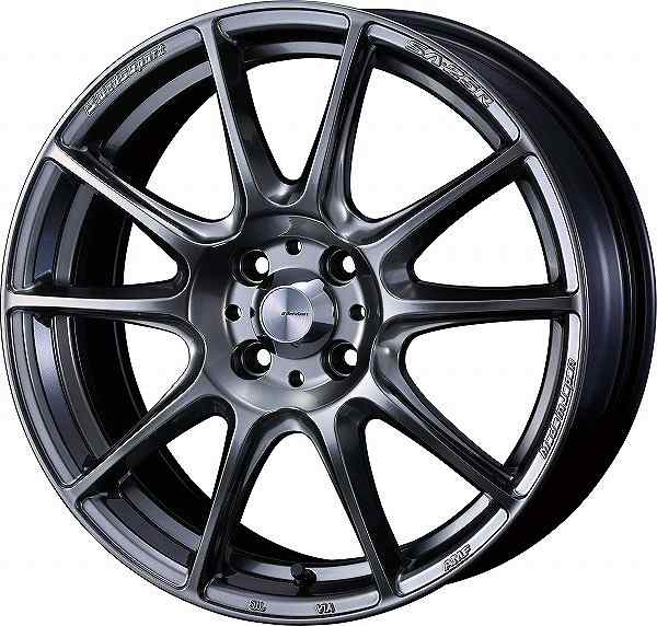 WedsSport SA25R ホイール プラチナシルバーブラック 15インチ×5.0J +45 4H100 0073684