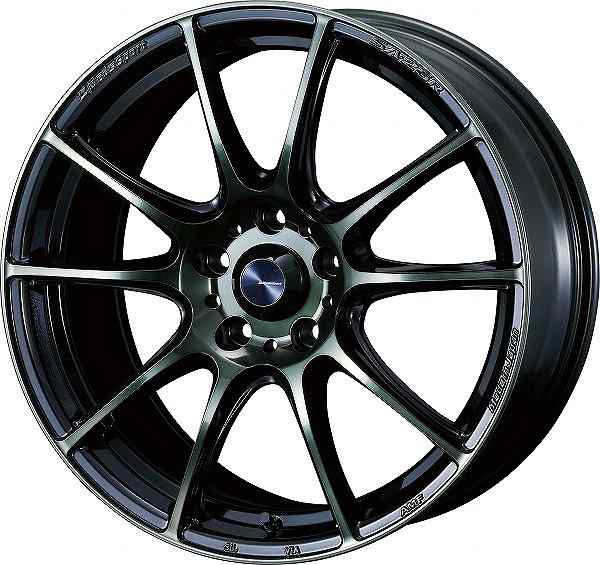 WedsSport SA25R ホイール ウォースブラッククリアー 18インチ×7.0J +53 5H114.3 0073727