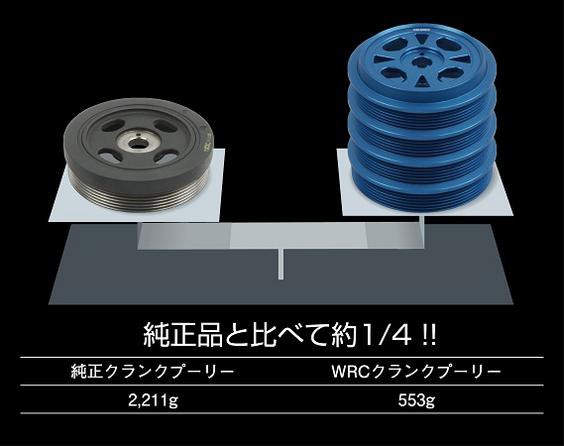 ゼロスポーツ/ZERO SPORTS WRCクランクプーリー スバル インプレッサ GJ＃/GP＃ FB16/FB20 アプライドA〜C シルバーモデル 1137016