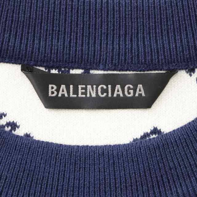 バレンシアガ/BALENCIAGA ニット アパレル メンズ セーター NAVY/WHITE