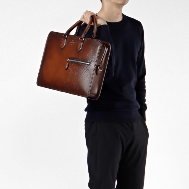 ベルルッティ/BERLUTI バッグ メンズ 1 JOUR NEO VN SC SWIPE CA ビジネス ブリーフケース CACAO  INTENSO(ML6) M235686-0001-ML6｜au PAY マーケット