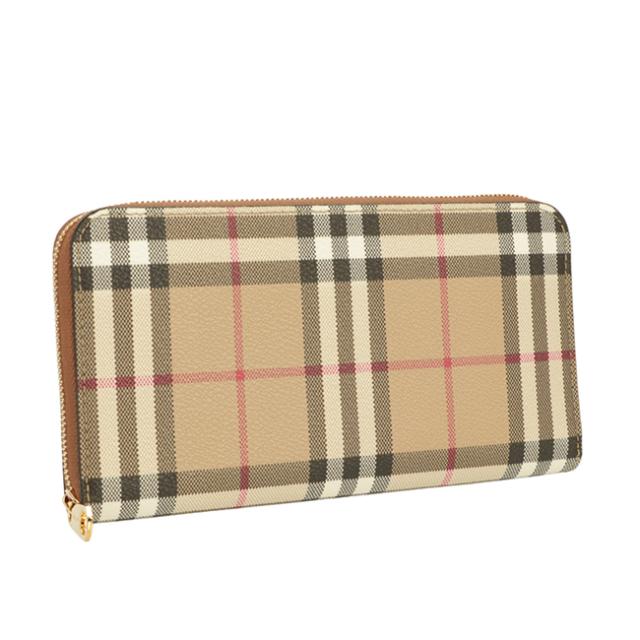 美品 BURBERRY バーバリー 長財布 ラウンドジップ ハウスチェック BURBERRY バーバリー 財布 長財布 チェック ジップウォレット