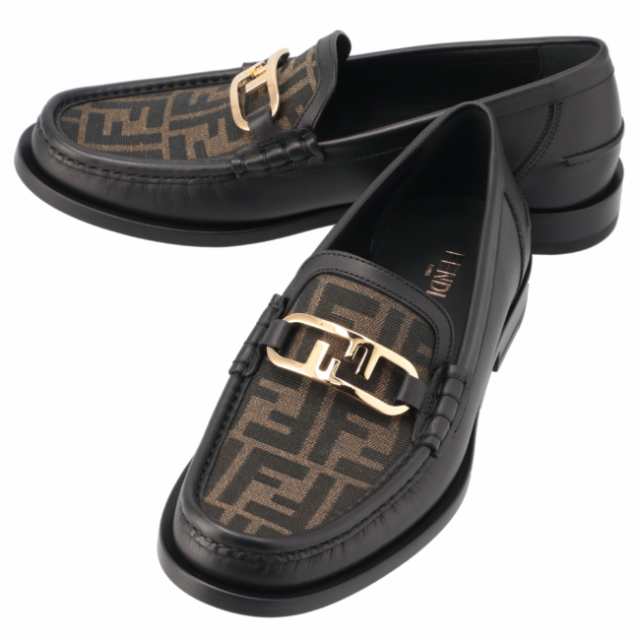 フェンディ FENDI シューズ メンズ FF LOGO LOAFER ローファー BLACK