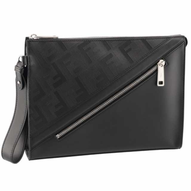 フェンディ/FENDI バッグ メンズ CLUTCH FF LOGO DIAGONAL BLAC