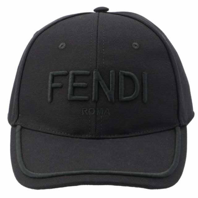 フェンディ/FENDI 帽子 メンズ BASEBALL CAP LOGO キャップ BLACK 2023 ...