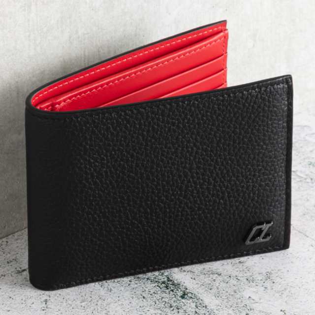 クリスチャンルブタン/CHRISTIAN LOUBOUTIN 財布 メンズ M COOLCARD WALLET CALF EMPIRE/HAPPY RUI LOGO 二つ折り財布 BLACK/GUN METAL 2