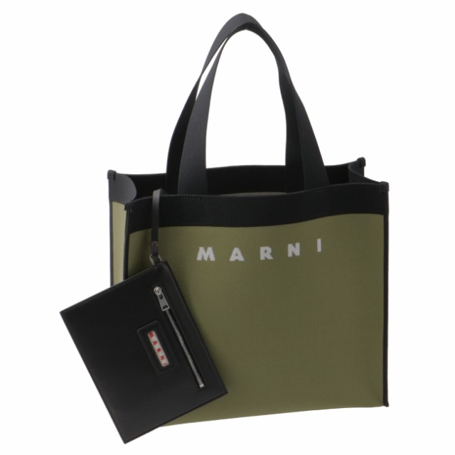 新品、本物、当店在庫だから安心】 マルニ MARNI バッグ メンズ TOTE MEDIUM トートバッグ DARK OLIVE BLACK LILY  WHITE 2022年秋冬新作 SHMQ0045A0-P4602-ZO247