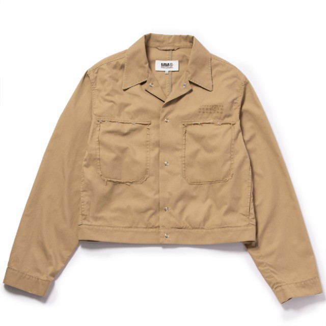 【SALE】【セットアップ可】 エムエムシックス メゾンマルジェラ/MM6 MAISON MARGIELA ジャケット メンズ クロップドジャケット  BEIGE S5｜au PAY マーケット