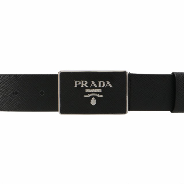 プラダ/PRADA ベルト メンズ 型押しカーフスキン レザーベルト NERO