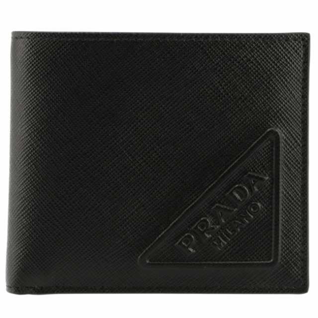 プラダ/PRADA 財布 メンズ レザー 二つ折り財布 NERO 2MO738-2D1Q-002