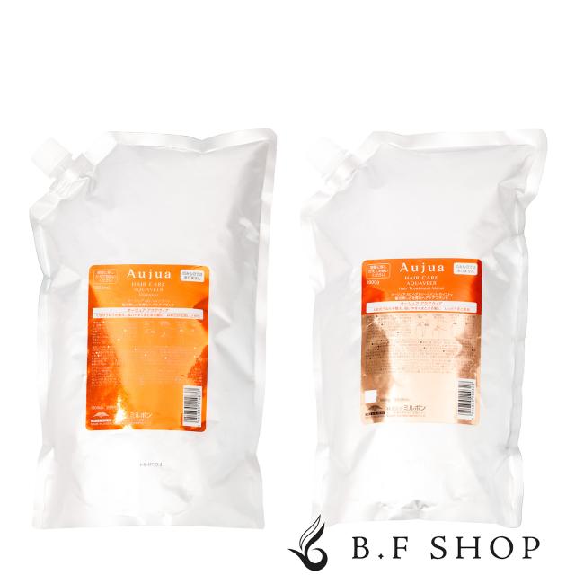 【セット品】ミルボン オージュア アクアヴィア シャンプー ＆ ヘアトリートメント モイスト 1800ml 詰め替え用 レフィル milbon aujua LSC
