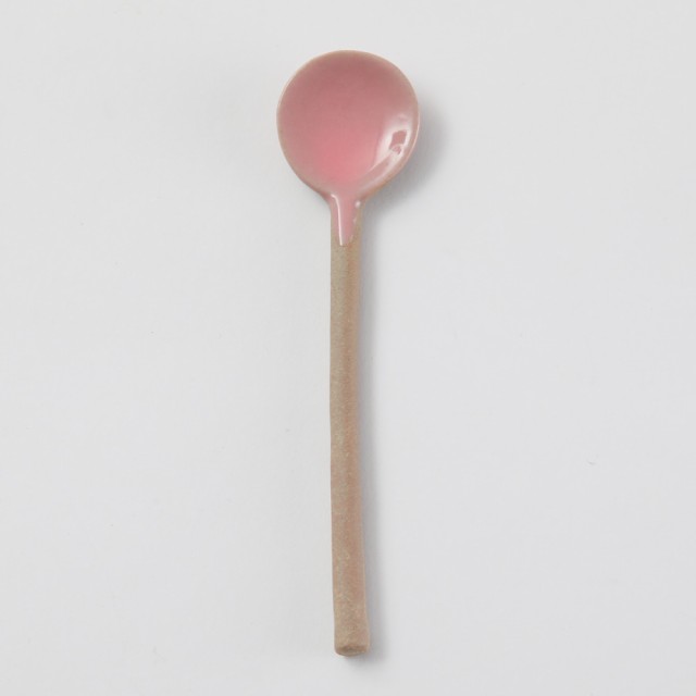 【国産大得価】陶器ピンク スプーン カトラリー(スプーン等)