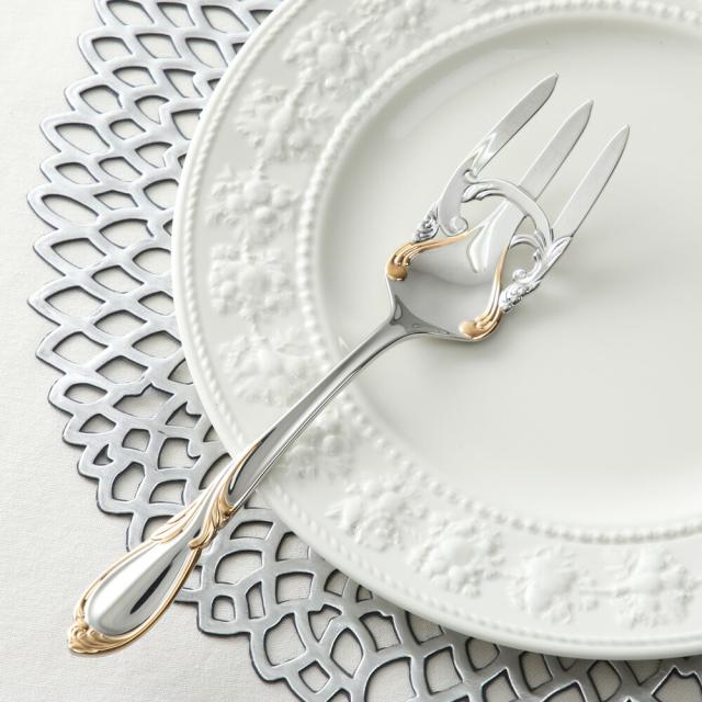 カシェ CACHE サービングフォーク ステンレス ゴールドアクセントフィニッシュ 　山崎金属工業 YAMACOの通販は 5,100円