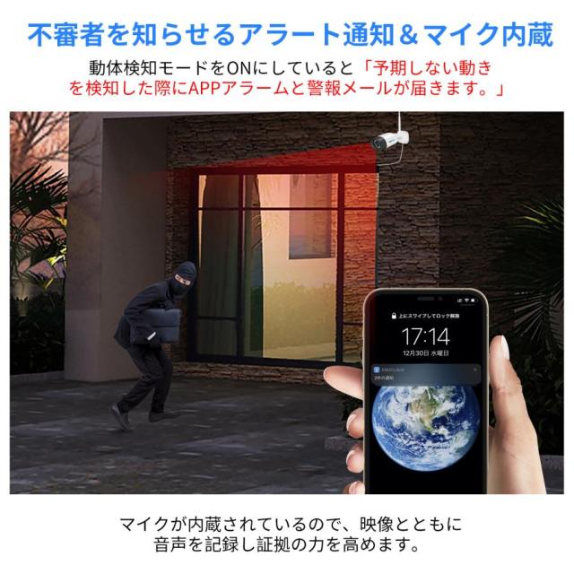 防犯カメラ ワイヤレス カメラセット 屋外 防犯グッズ PTZ 8