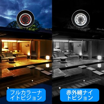 防犯カメラ 屋外 家庭用 監視カメラ poe 有線 給電 工事不要 レコーダー 電源不要 2台 セット 録画機 ネットワークカメラ 防犯 500万画素