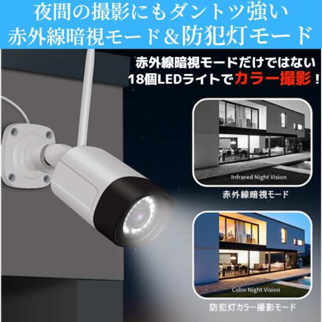 防犯カメラ ワイヤレス 監視カメラ 家庭用 業務用屋内 屋外 wifi