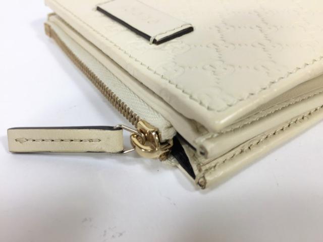 グッチ 財布 二つ折り GG マイクロ シマ コンパクトウォレット