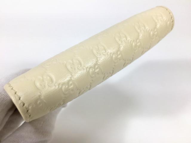 グッチ 財布 二つ折り GG マイクロ シマ コンパクトウォレット