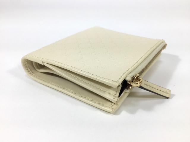 グッチ 財布 二つ折り GG マイクロ シマ コンパクトウォレット