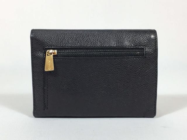 CHANEL シャネル ココマーク キャビアスキン 三つ折り財布