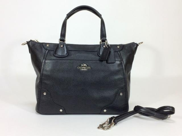 コーチ ハンドバッグ 2way ショルダーバッグ レザー ブラック  【極美品 使用わずか】 返品保証の通販は