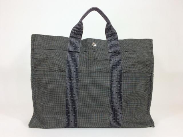 エルメス トートバッグ エールライン キャンバス グレー  【人気 美品】 返品保証の通販は 21,890円