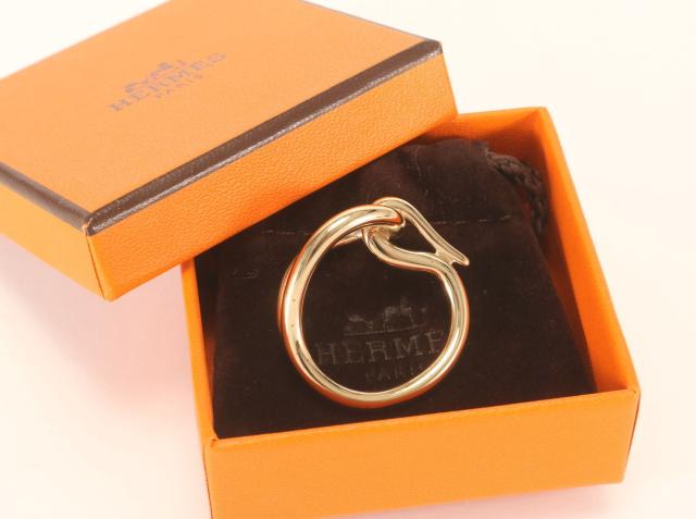 エルメス スカーフリング ジャンボフック ゴールドカラー 【極美品 使用わずか】 返品保証の通販は