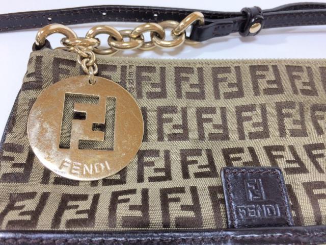 FENDI フェンディ　ズッカ柄　ミニショルダーバッグ　キャンバス FENDI/フェンディ】よりズッカ柄ミニショルダーバッグをお買取り